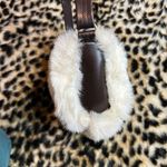 Banana Republic Vintage  Faux Fur Genuine Leather Trim Handbag Photo 5