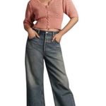 English Factory  Pink Cottagecore Crochet Knit Cropped Cardigan Size XS Photo 2