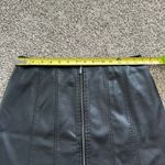 Free People  black faux leather zip front mini skirt size 6 Photo 7