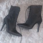 Black pointy goth witchy punk toe boots size 7 $78 Photo 0