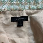Ann Taylor Green Pastel Tweed Fringe Blazer Size 8 Office Work Career Photo 6