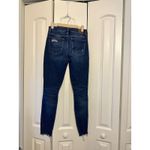 American Eagle  Dark Wash Denim Size 2 Distressed High Waisted‎ Skinny Jeans Photo 5