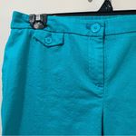 Ann Taylor  Loft petite Size 8 blue Turquoise Cotton Spandex capris Crop Bottoms Photo 2