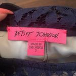 Betsey Johnson navy blue lace cocktail midi dress size 2 Photo 7