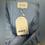 Revolve +'Rumer Camille Long Balloon Sleeved Cut Out Blue Mini Dress Sz L NWT Size L Photo 4