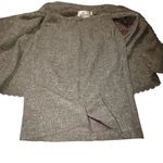Valentino Skirt Suit Set Sz 12 Wool Angora Blend Brown Tweed Italy Authenticate Photo 12