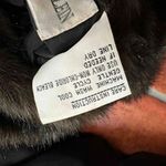 Charles Klein Hooded Reversible Faux Fur / Silk Coat Size 3X Black Photo 15