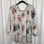 Desigual White D Minor Floral Peasant Blouse Sz.XXL Photo 9