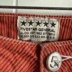 Fivestar General Womens Pants‎ Sz 0 24 Rust Corduroy Carpenter Festival Orange Photo 6