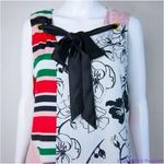 Slny New! floral print tie neck color block sleeveless dress, women's size 12 Photo 6