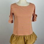 Anthropologie Maeve Ruffled Peplum Top Photo 1