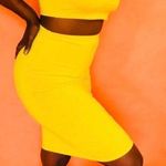 Crop Top And Skirt Set Yellow Size M Photo 4