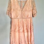 Haute Monde Peach Lace Dress Photo 1