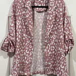 Andree by Unit Andrée‎ by Unit Blazer S Open Pink Leopard Print Jacket Photo 0