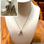 Viki Lynn Sterling Silver Initial M Necklace With Clear Crystals New Photo 0