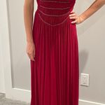 BCBGMAXAZRIA Red Beaded Gown Photo 1