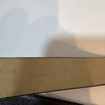 VTG Black Full Grain Cowhide Leather Belt Womens 38 Uruguay Brass Buckle 1P55015 Photo 9