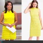 J.Crew NWT Meg Fringe 6 Sheath yellow lined sleeveless Dress Lined Sleeveless Photo 1