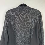 Chico's Lace Blazer Jacket Womens 2 Large Black Whimsigoth Pockets Dark Romantic Photo 7