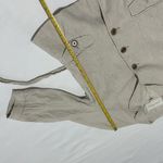 Banana Republic Linen Blend Beige Tie Waist Blazer Jacket 3/4 Sleeve Sz 2 Photo 2