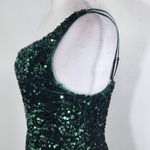 Mi Ami Green Sequin One Shoulder Mini Dress NWOT Size Small Formal Sequin Dress Photo 5
