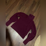 Ba&sh  Eden sweater knit - Bordeaux wool fall ballon casual L $350 turtleneck Photo 3