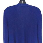 Eileen Fisher Womens Open Front Asymmetric Drape Cardigan Sweater Royal Blue Pet Photo 3