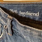 Loft  Boyfriend Jeans Medium Wash Distressed Button Fly Women Size 28 6 Photo 5