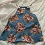 blue and pink floral tank top Photo 2