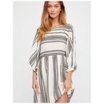 Free People  Lilly Stripe Balloon 3/4 Sleeve Dress Photo 1
