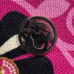 Spartina 449  make up bag zip up pink floral pouch inside some wear on bottom Photo 1