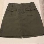 Workshop Denim Women’s Olive Green Mini Skirt Size 8 Photo 3