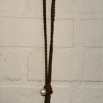 Chicos necklace Brown & pave & pearl toned beaded western fancy Photo 2