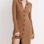 Madewell 💕💕 Long Sleeve Button-Front Midi Shirtdress ~ Kraft Brown XXS NWT Photo 0
