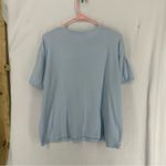 Baxter & Wells Embroidered Flower Short Sleeve T Shirt Womens Large Blue Photo 8