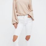Free People NWT White Jeans Busted Knees High Waisted Skinny Ankle sz 29 Photo 2