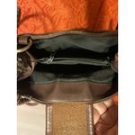 Vintage Western/Hearts Handbag Black And Brown Woven Leather And CrossbodyStraps Photo 9