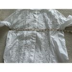 Madewell  Lace-Inset Pintucked Button-Up Top White Photo 13