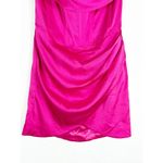 Revolve NWT  Bardot Trinity Corset Mini Dress Size 10 Deep Pink Satin Strapless Photo 8