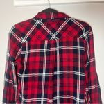 Rails  Hunter Plaid Cherry Navy White Button Up Shirt Size XS Soft Photo 7