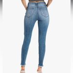 KanCan Heavily Distressed High Waist Buttonfly Midwash Fringe Hem Skinny Jeans Blue Size 27 Photo 1