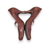 Biviel Brown Leather Mary Jane Slip On Kitten Heels‎ Sz 8 Photo 2