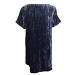 Anthropologie  Floreat Blue Crushed Velvet Pocket Dress X- Small Photo 5