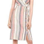 EXPRESS  size M linen blend pastel colored midi sundress Photo 0