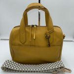 Fossil  Yellow Leather Satchel with Unbranded Guitar Strap Photo 0