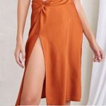 Forever 21 Satin Midi Skirt Photo 0