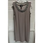 R & M Richards  Tank Dress & Duster Set Midi Size 12 Scoop/Gems Sheer Flowy Photo 1