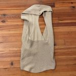 Pure Handknit Tan Knit Cotton Cardigan Sweater Vest Womens Small / Medium Brown Size undefined Photo 4