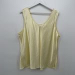 Serenada Pale Yellow Satin Tank Top Sleepwear Size 2X 22/24 Plus Photo 5