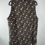 Worlds Apart Lexington Kentucky Silk Sleeveless Button Down Top Brown Size L Photo 3